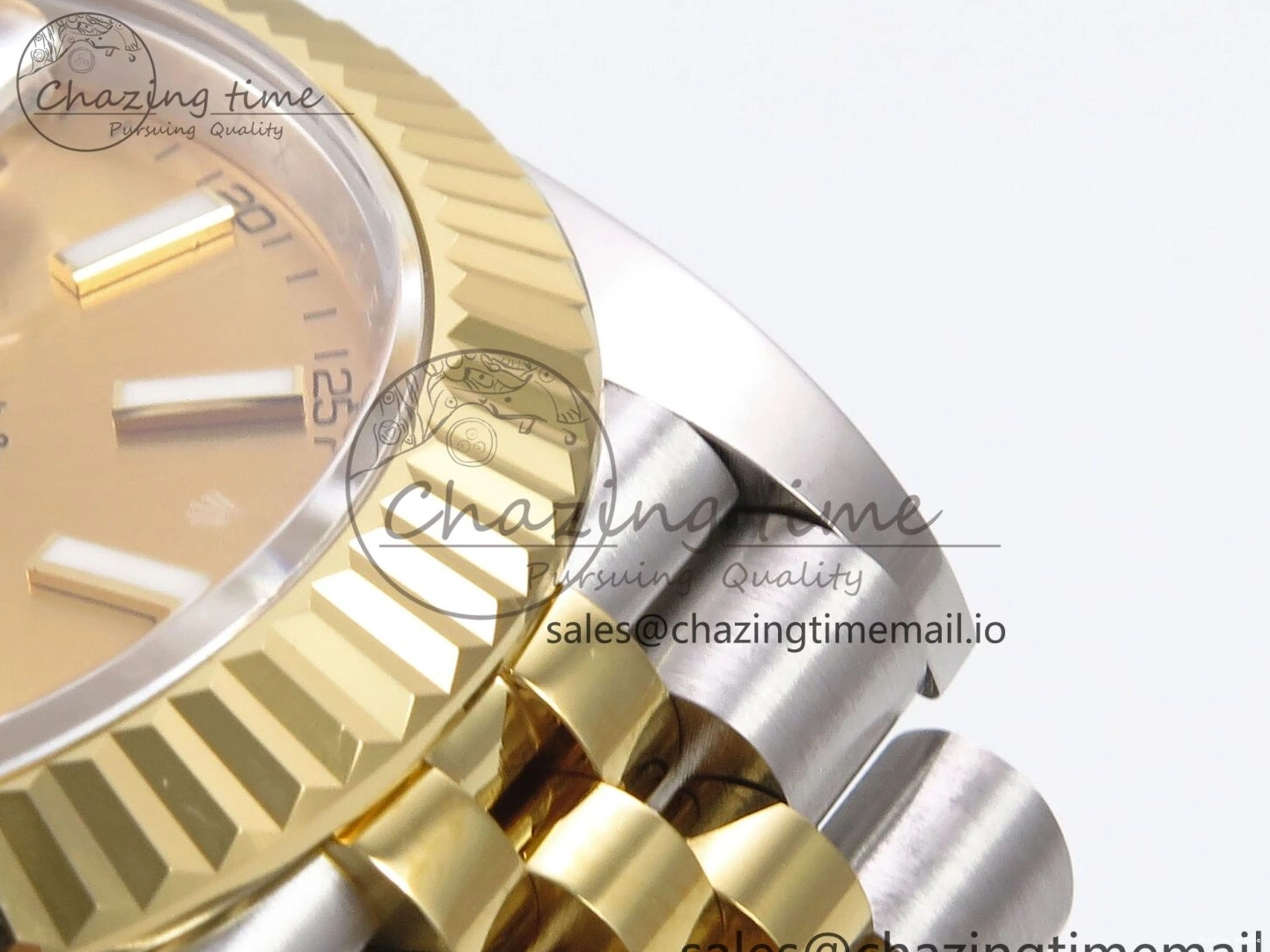 1220 Vibrant DateJust 41 126333 EWEF Best Edition YG Stick Dial on SS YG Jubilee Bracelet A 990
